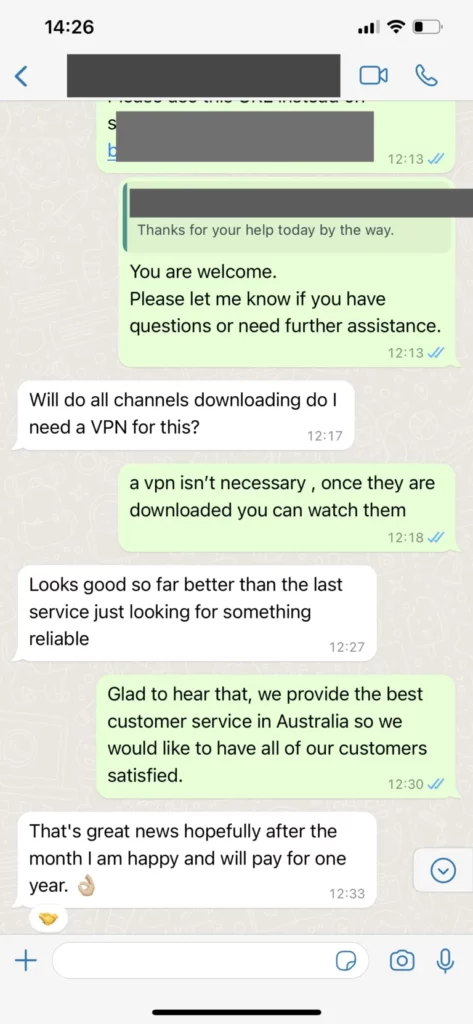 WhatsApp review 4K IPTV